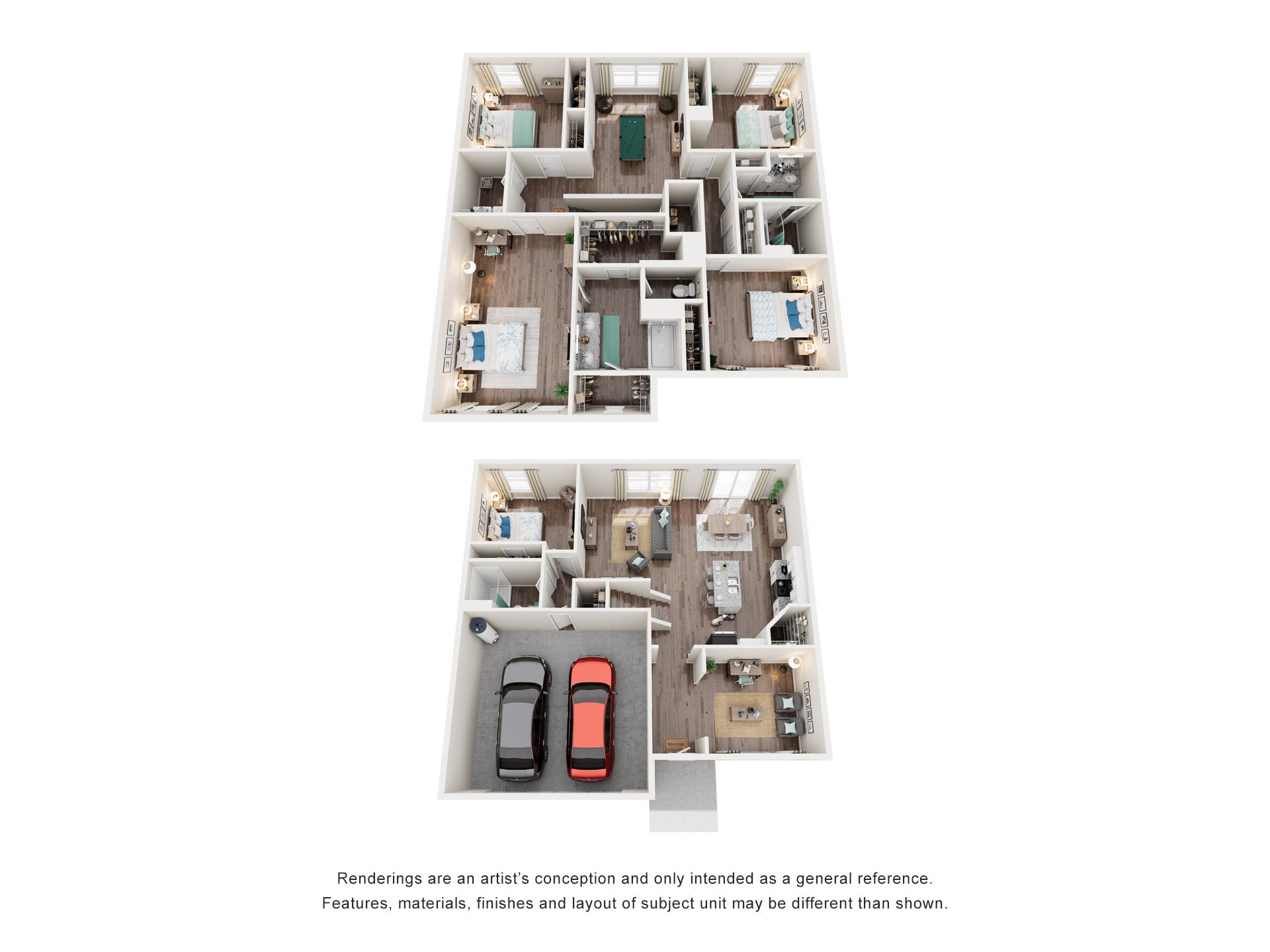 Floor plan for 5 beds, 3 baths, 2511 sqft
